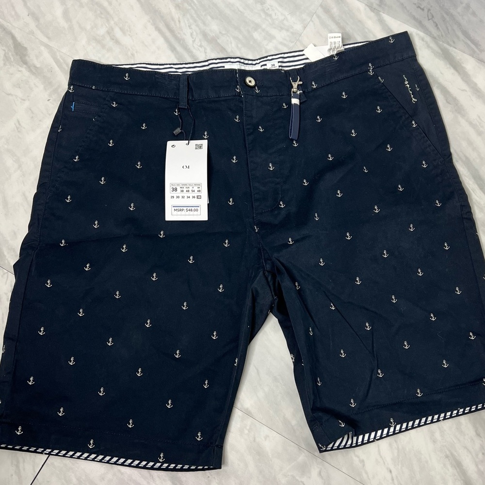 Cactus Man Anchor Navy Shorts 30